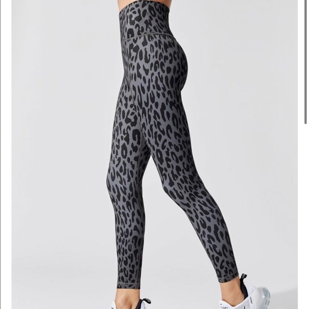 CARBON38 LEOPARD HIGH RISE FULL-LENGTH LEGGING
